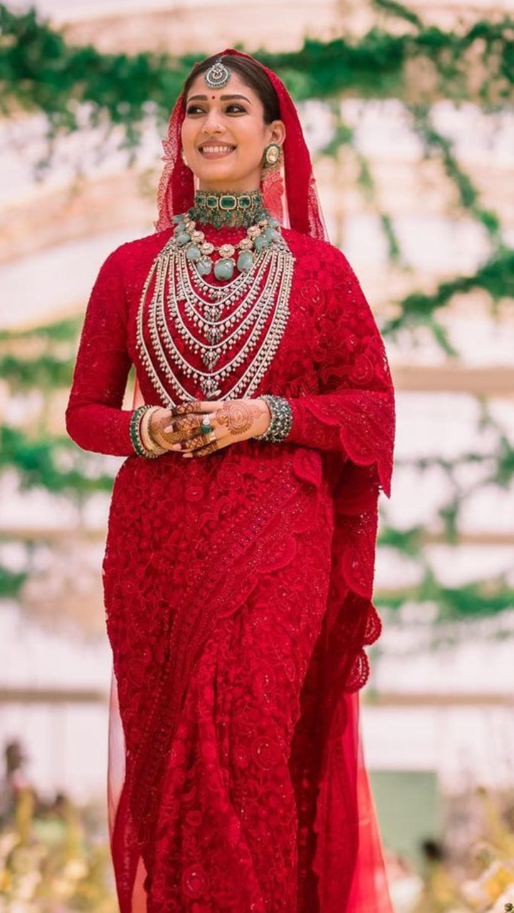 Priyanka Chopra looks regal in our red lehenga. | Indian wedding outfits,  Indian bridal lehenga, Bridal lehenga red