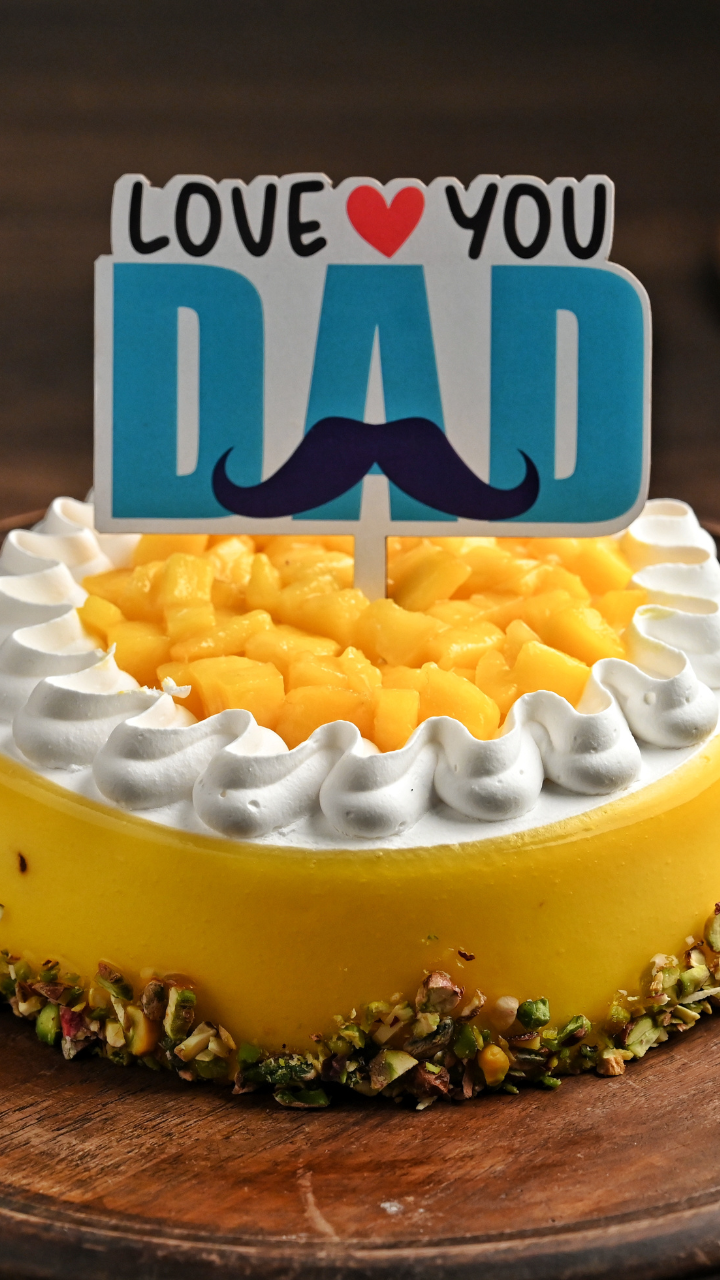 Blue Cream Fathers Day Cake