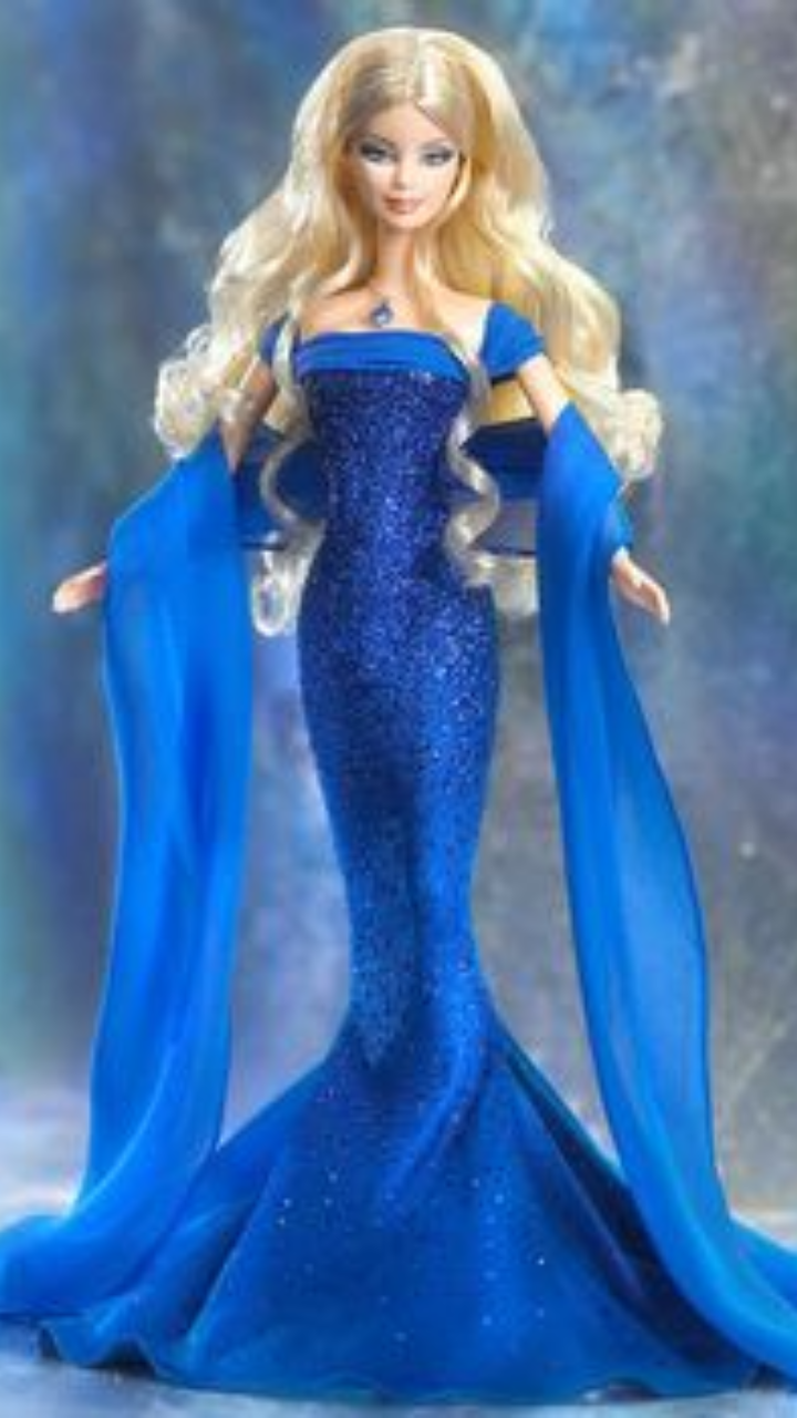 Tiny Frock Shop Barbie® 2000 Fashion Model Delphine Satin Pale Blue Dress