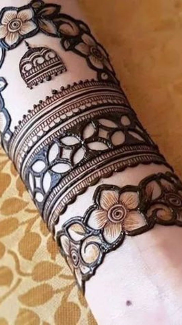 Latest jewellery bracelet henna mehndi design | Beautiful front hand bracelet  mehndi tattoo | - YouTube