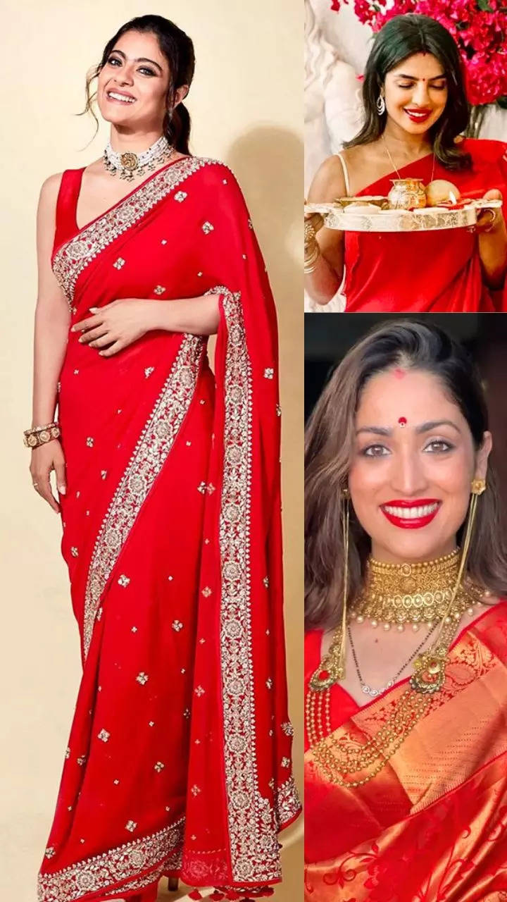 Karva Chauth 2023: Manasi Naik dazzles in a red saree | Times of India