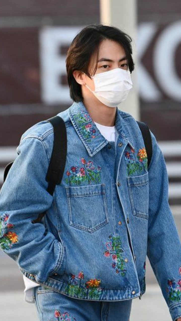 BTS Jin Inspired Light Blue Denim Jacket