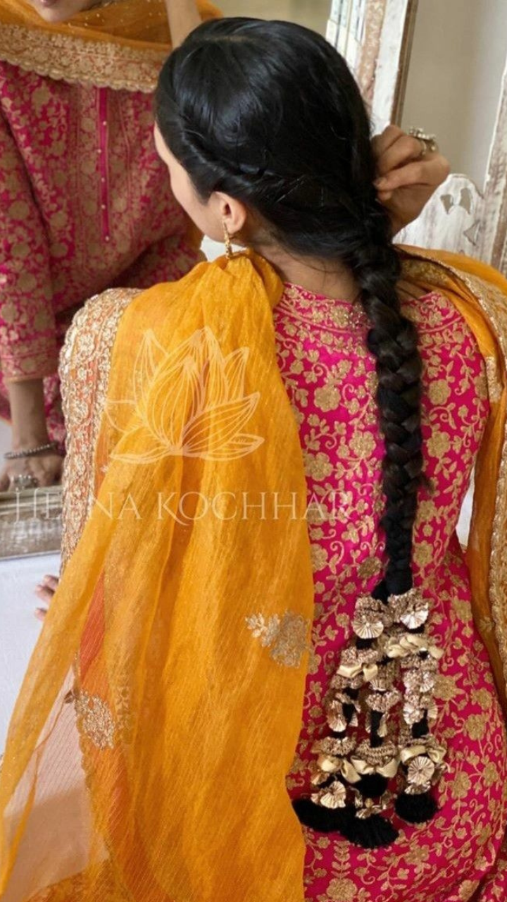 2 Pack Indian Braid Hair Extension Choti Parandi Guth Punjabi Braid Three  Strand | eBay