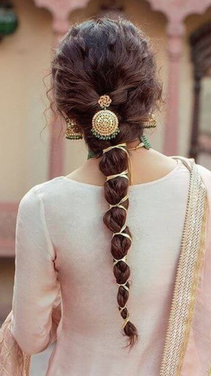 60 Best Indian Hairstyles For All The Ladies Out There! | Long braided  hairstyles, Braided hairstyles, Indian long hair braid