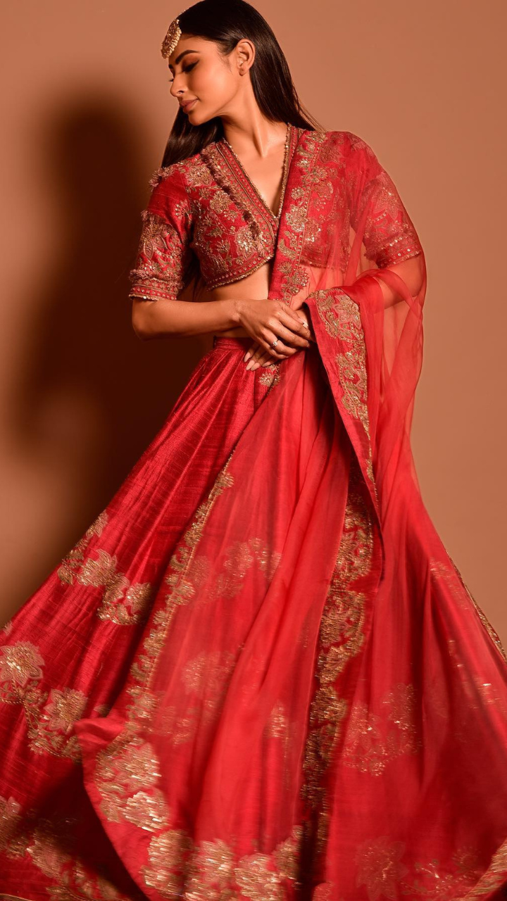 This Bride Wore The Monochrome Red Lehenga Better Than Priyanka Chopra! | Bridal  lehenga collection, Wedding lehenga designs, Bridal lehenga red