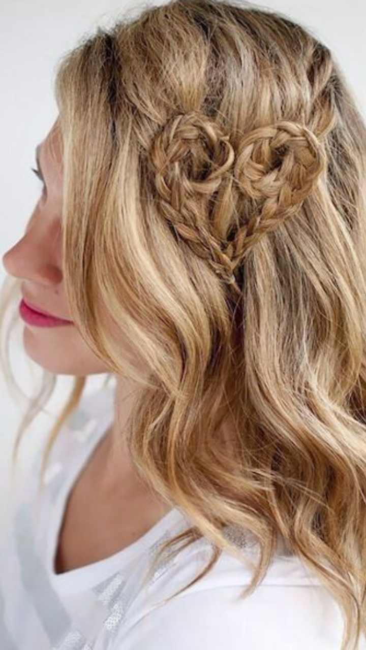 8 Cute Hair Heart Ideas for Valentines Day