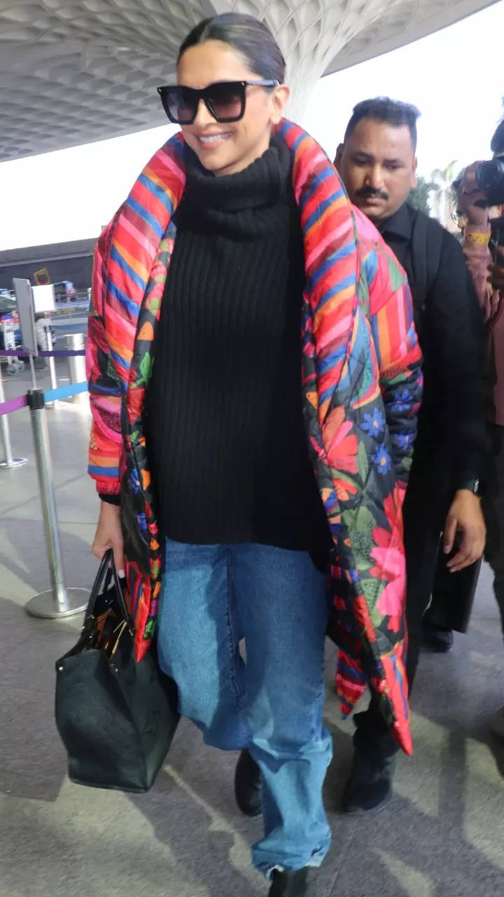 Deepika pairs Rs 39k jacket with Rs 4.20 lakh LV bag for airport look