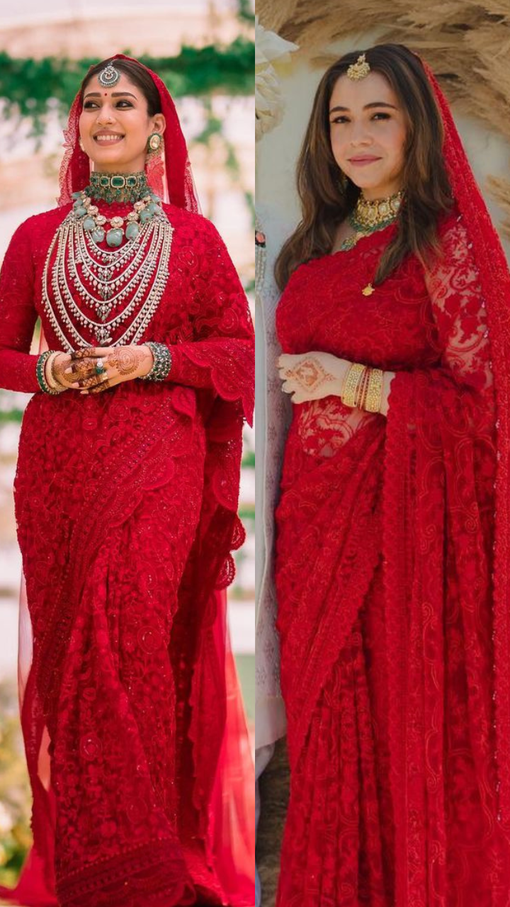 Nayanthara wedding saree designer details | Monica Shah