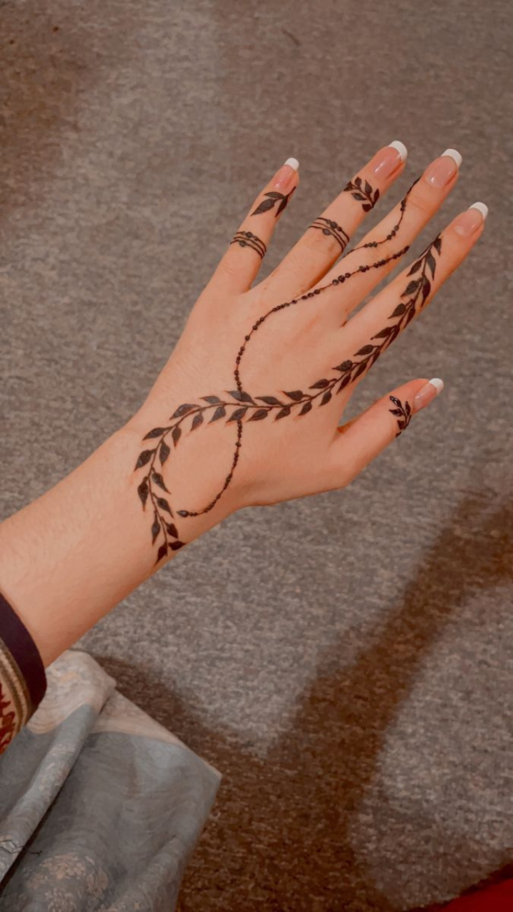 Most Beautiful Back Hand Arabic Mehndi Design | Indo Arabic Mehndi Design | Leaf  Mehndi Designs 2021 - YouTube