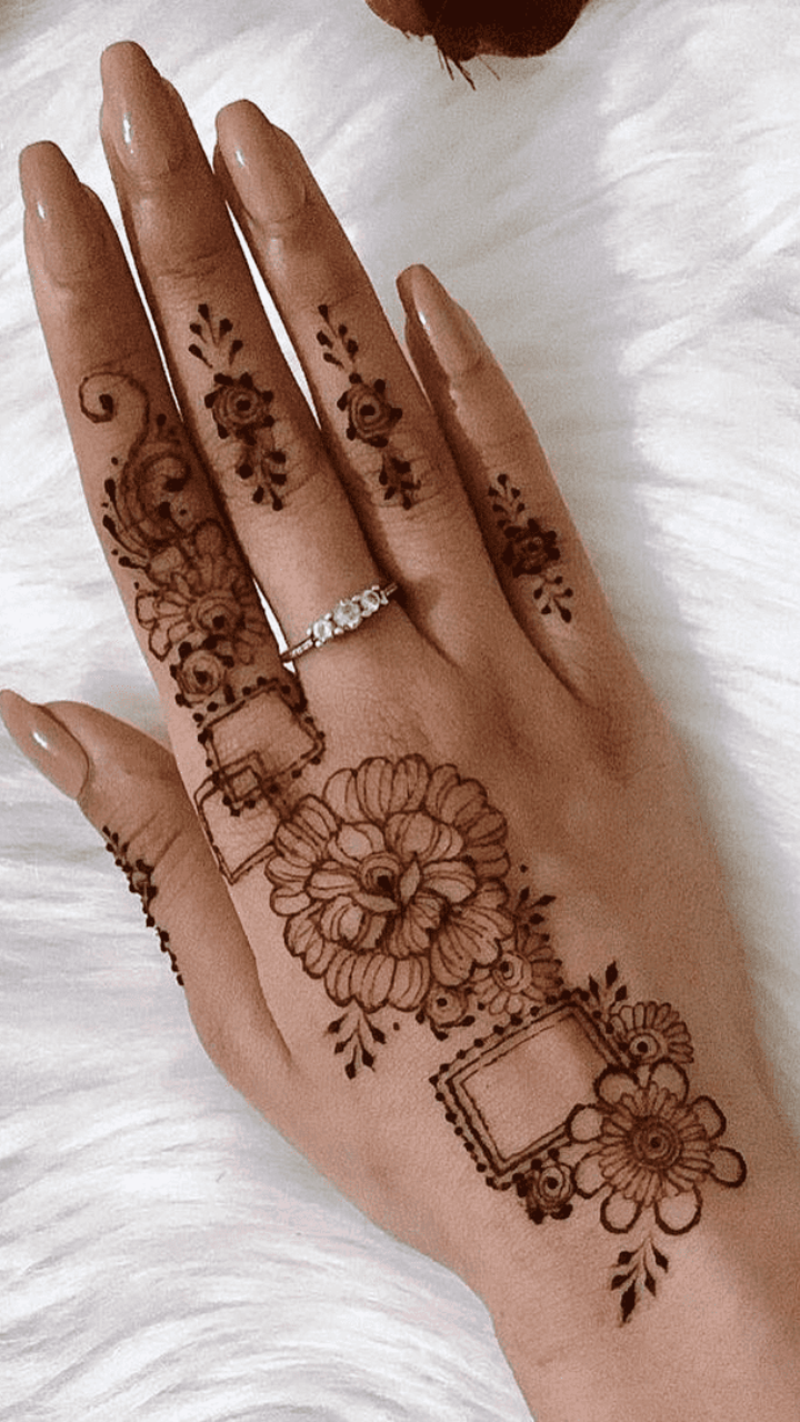 Replying to @user1024043442843 simple henna design ❤ #foryou #eid2023... |  TikTok