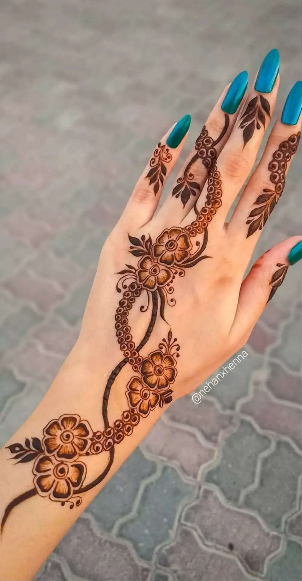 Most Famous,easy and beautiful jewellery henna mehndi Design for hands for  diwali,eid,weddings - YouTube