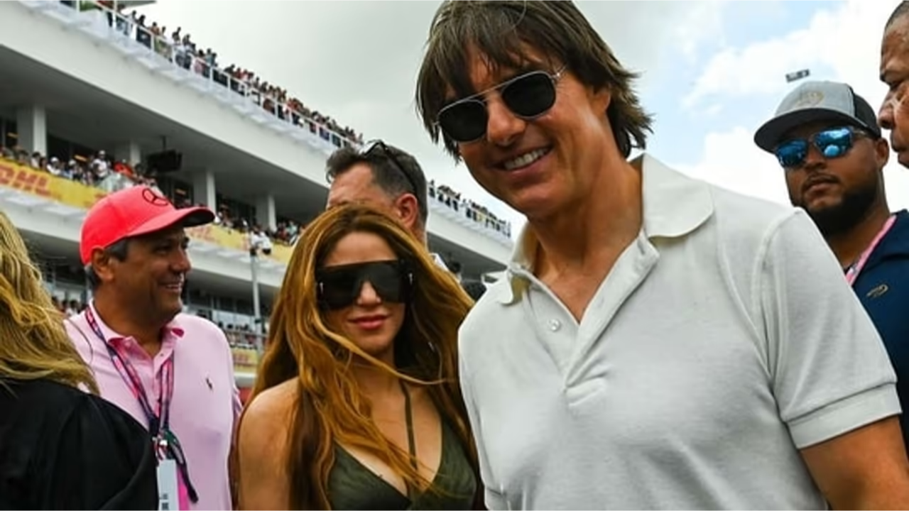 Shakira Snapped Chatting With Tom Cruise At Formula One Miami Grand Prix