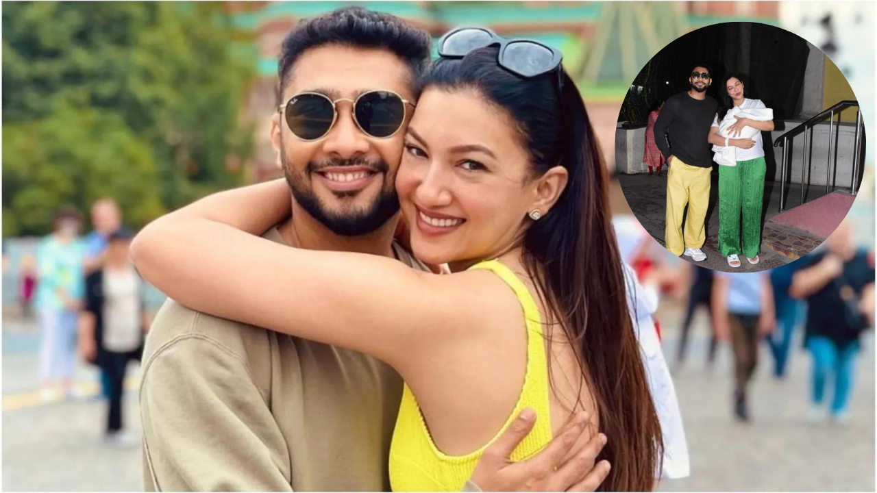 New Parents Gauahar Khan, Zaid Darbar Pose For FIRST Pics With Baby Boy Outside Hospital
