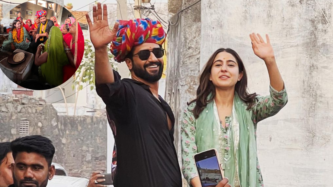 Vicky Kaushal, Sara Ali Khan Opt For 'Zara Hatke' Gossip Session With 170 Member Joint Family In Rajasthan. Watch