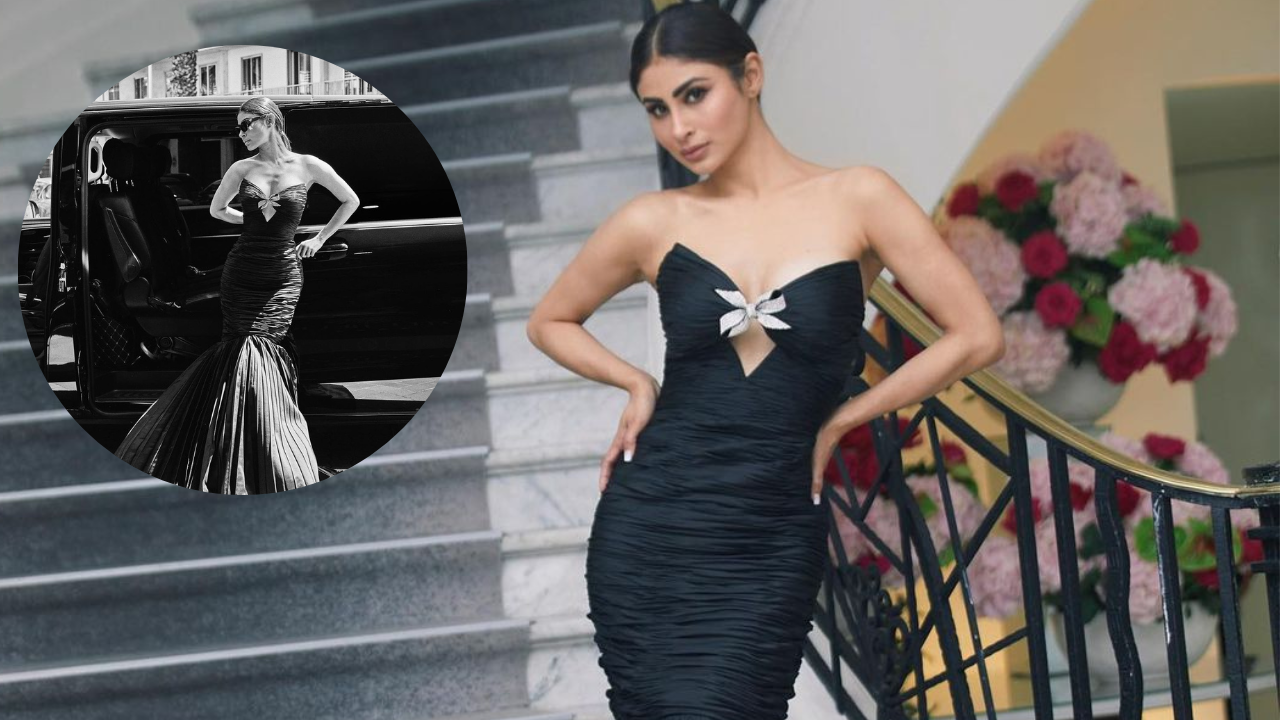 Cannes 2023: Mouni Roy Channels Old Hollywood Glam In Classic Black Gown
