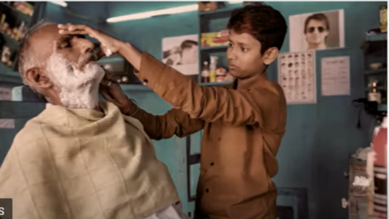 A popular men's personal care brand's ad featured two girls with their own barbershop. Pic Credit: YouTube| Gillette India