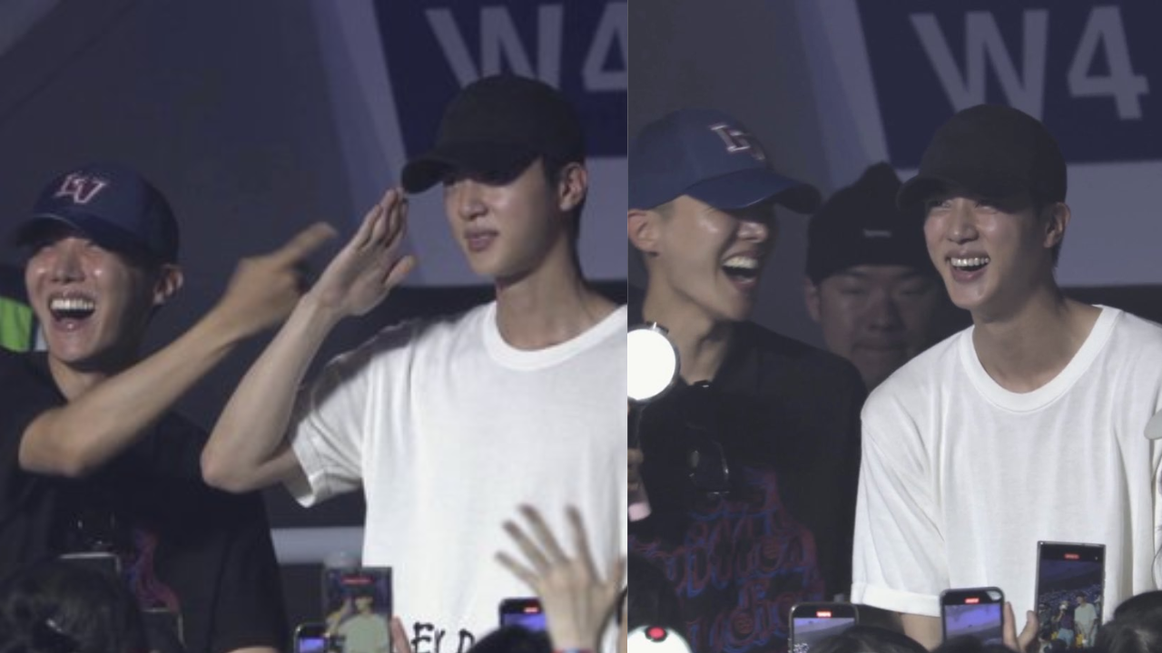 BTS' Jin, J-Hope 'Salute' ARMY As They Vibe At Suga's Concert Straight ...