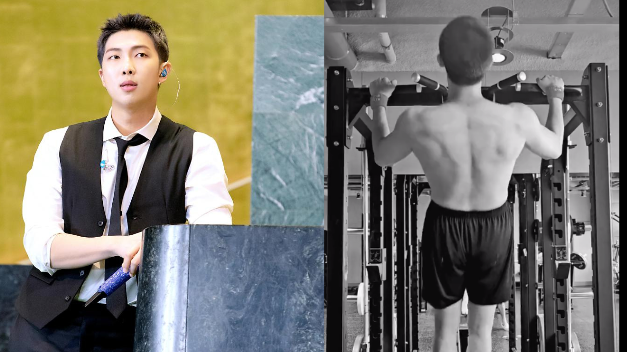 BTS' RM working out shirtless