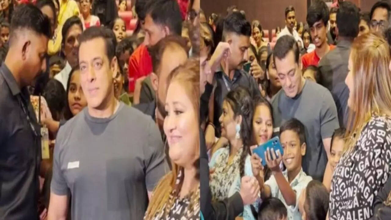 Salman Khan comemora o sucesso do Tiger 3 no Dia das Crianças com as crianças ASSISTA