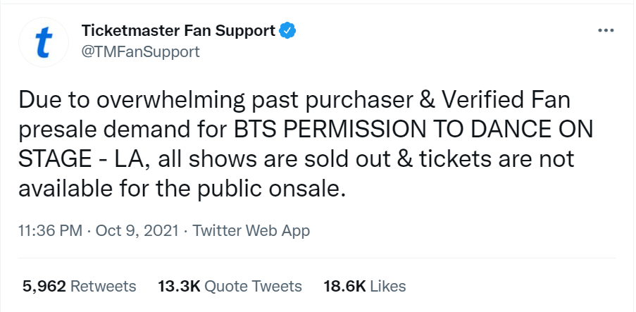 BTS concert tickets sold out in presale, ARMY lashes out at