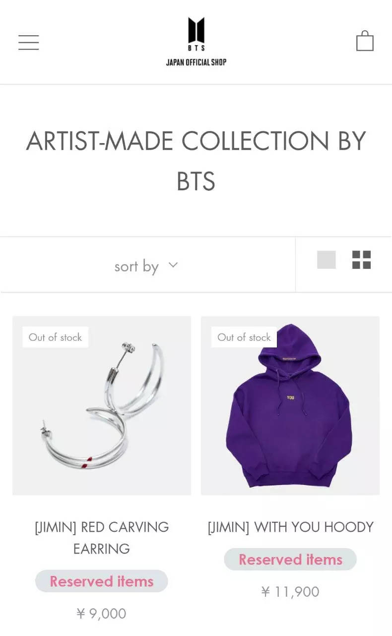 JIMIN ピアス ARTIST-MADE COLLECTION-