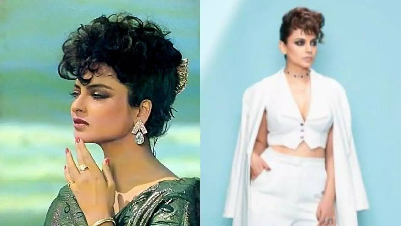Kangana Ranaut slays in three outfits her hairstyle reminds us of Rekha from Khoon Bhari Maang - PICS