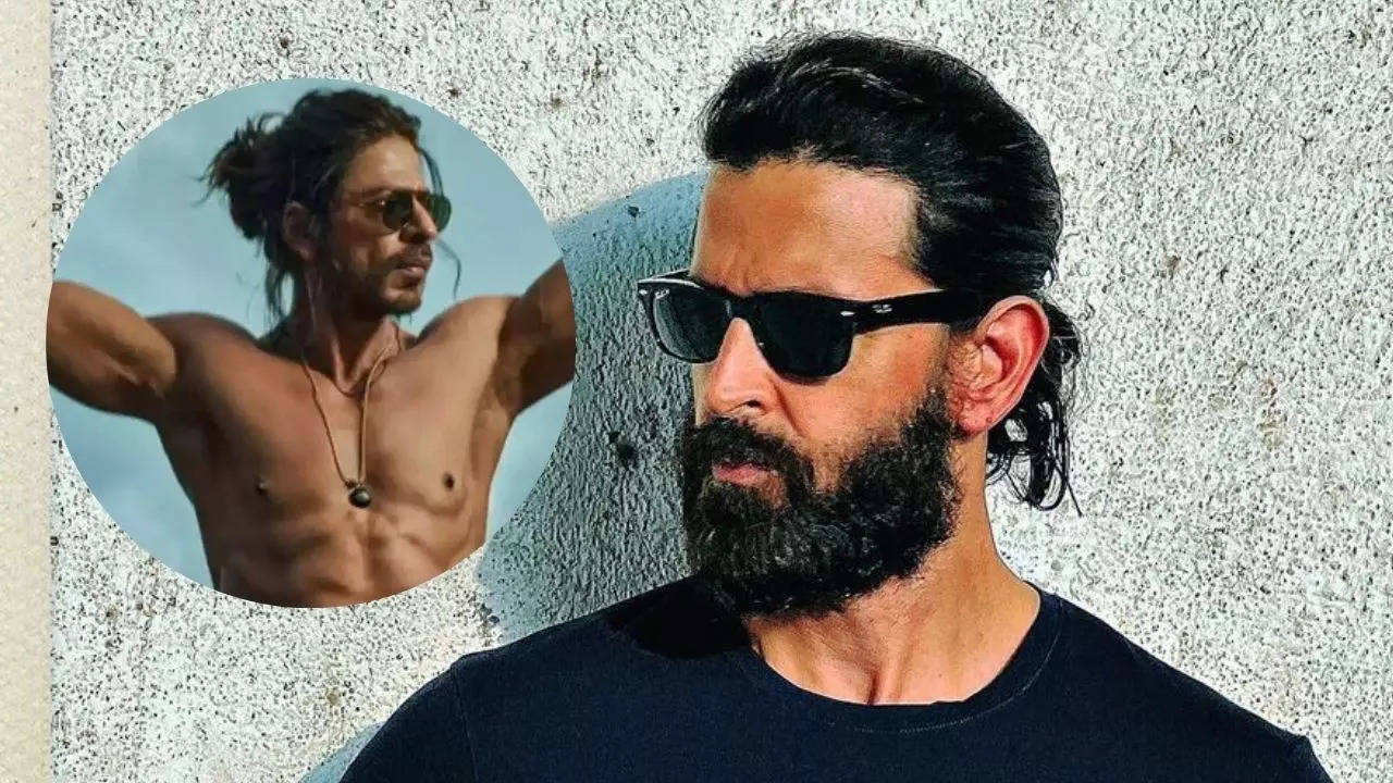 Hrithik Roshan takes inspiration from Shah Rukh Khan, rocks a ponytail like  the Pathaan actor in latest photos