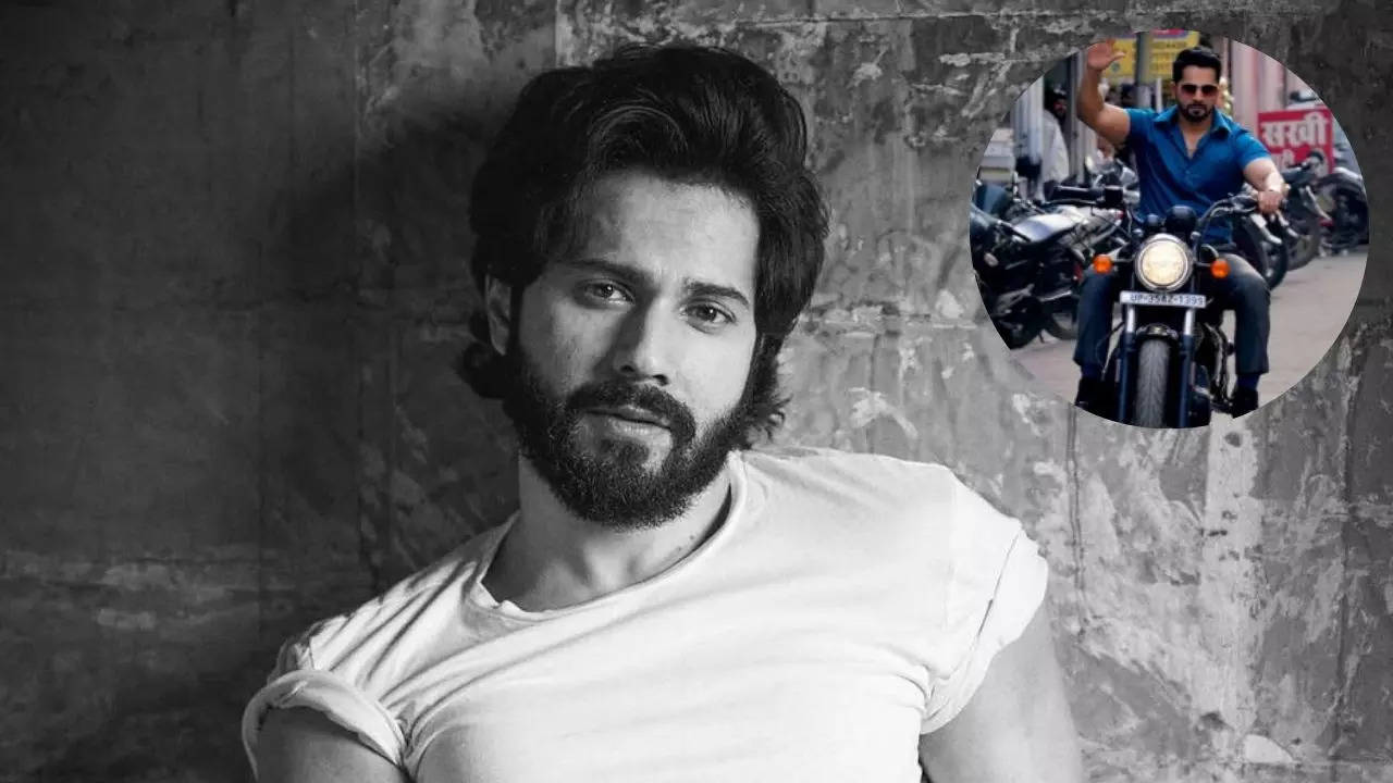 Varun Dhawan’s look from Bawaal LEAKED! Actor spotted shooting on the ...