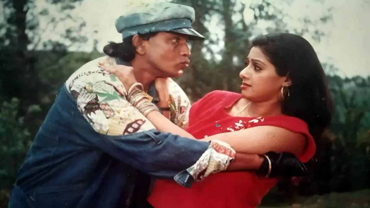 Sridevi: Mithun Chakraborty and Sridevi in the Hindi film Guru