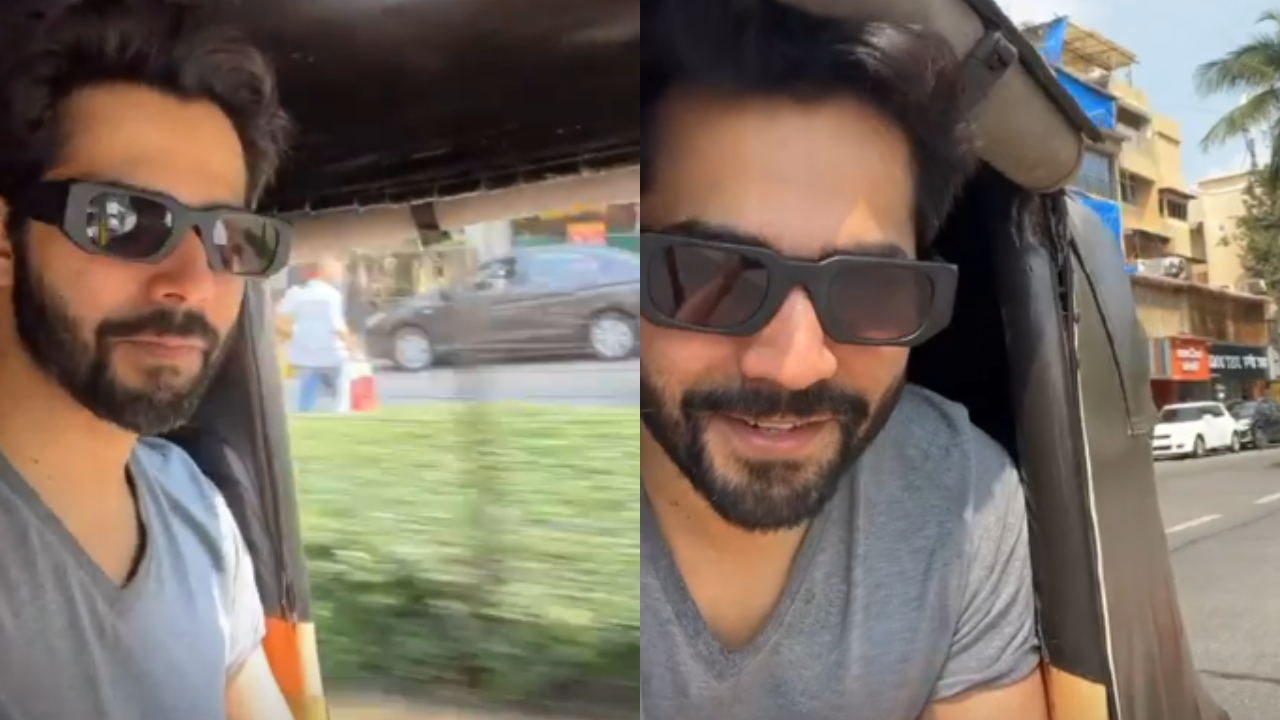 Varun Dhawan channels his inner Mumbaikar as he ditches his luxury car to take an autorickshaw ride - watch video