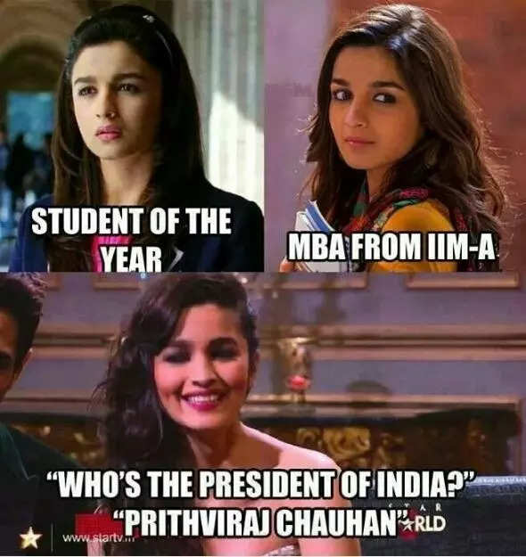 As Student of the Year completes a decade, 10 Alia Bhatt mems that will  crack you up