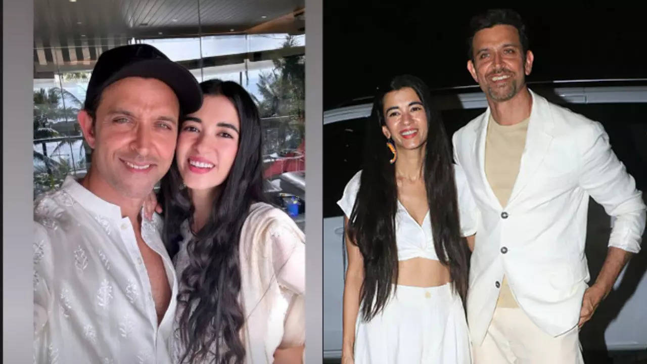 Hrithik Roshan and Saba Azad hold hands as they celebrate Diwali