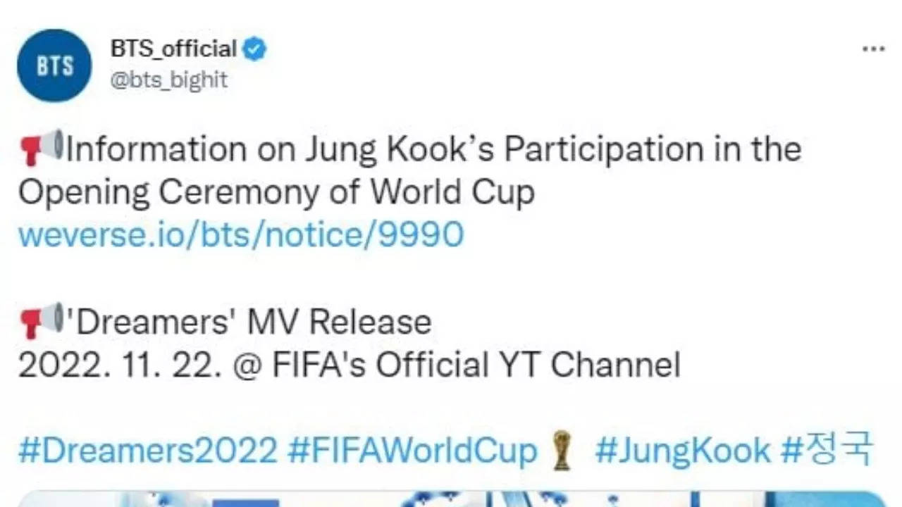 Korean band BTS releases song for FIFA World Cup 2022