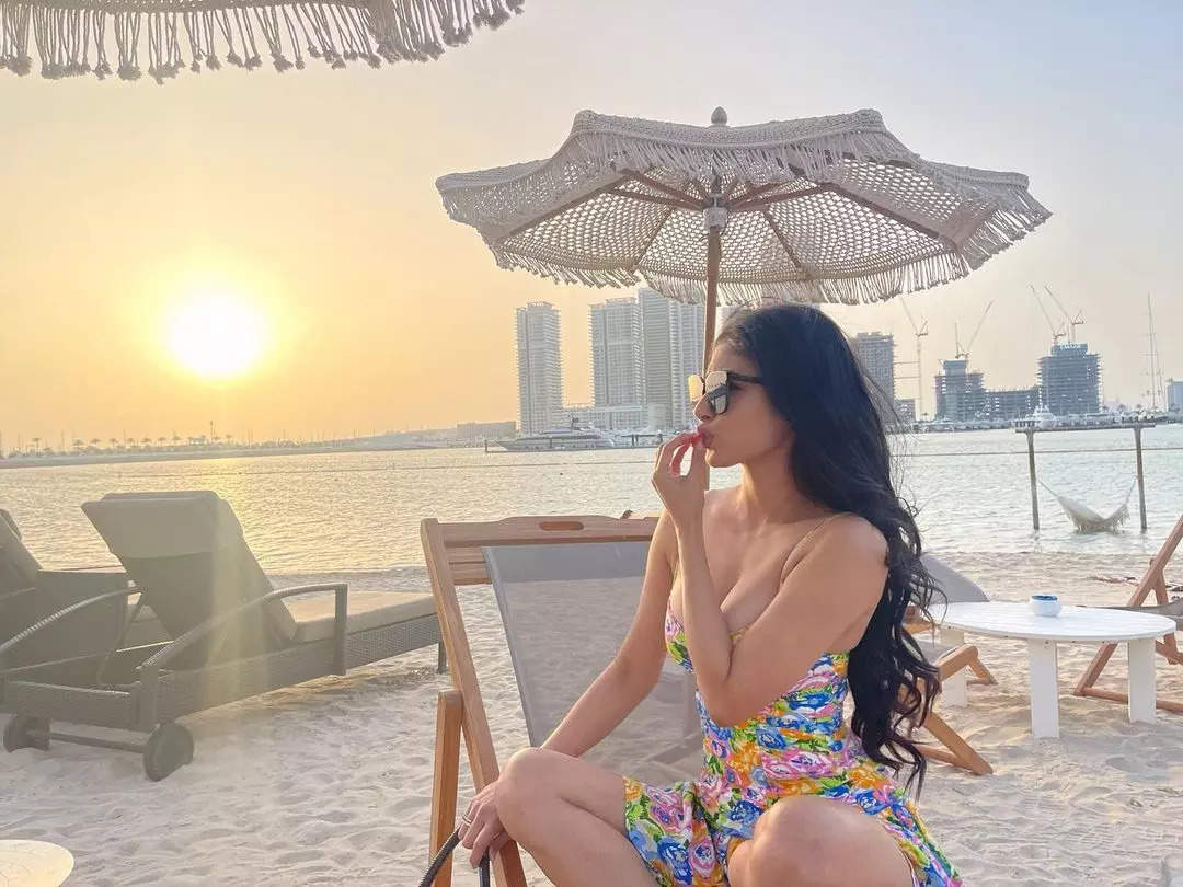 Mouni Roy Raises Temperature With Her Sultry Pool Photos In Embellished  Bikini Top And Shorts, See The Diva's Sexy Pics - News18