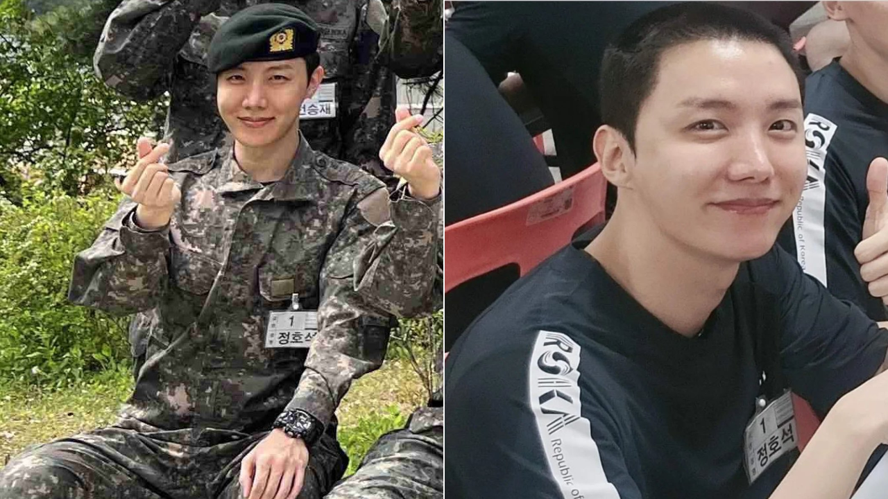 J-Hope's first pics after Enlistment