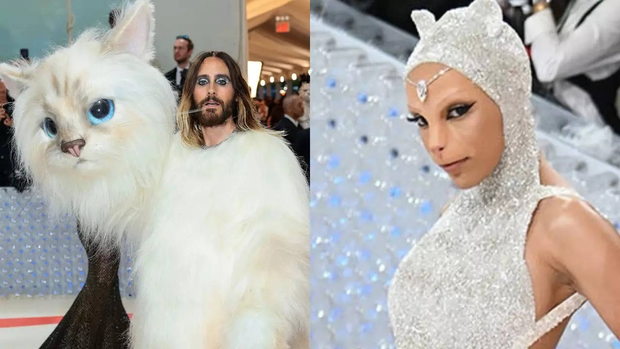 ​Jared Leto and Doja Cat dressed as cats for Met Gala.​ (Image source: Twitter)