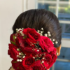 Buy Aatmana Red Rose Artificial Flower Juda Gajra Designed Hair Bun Cover  Online