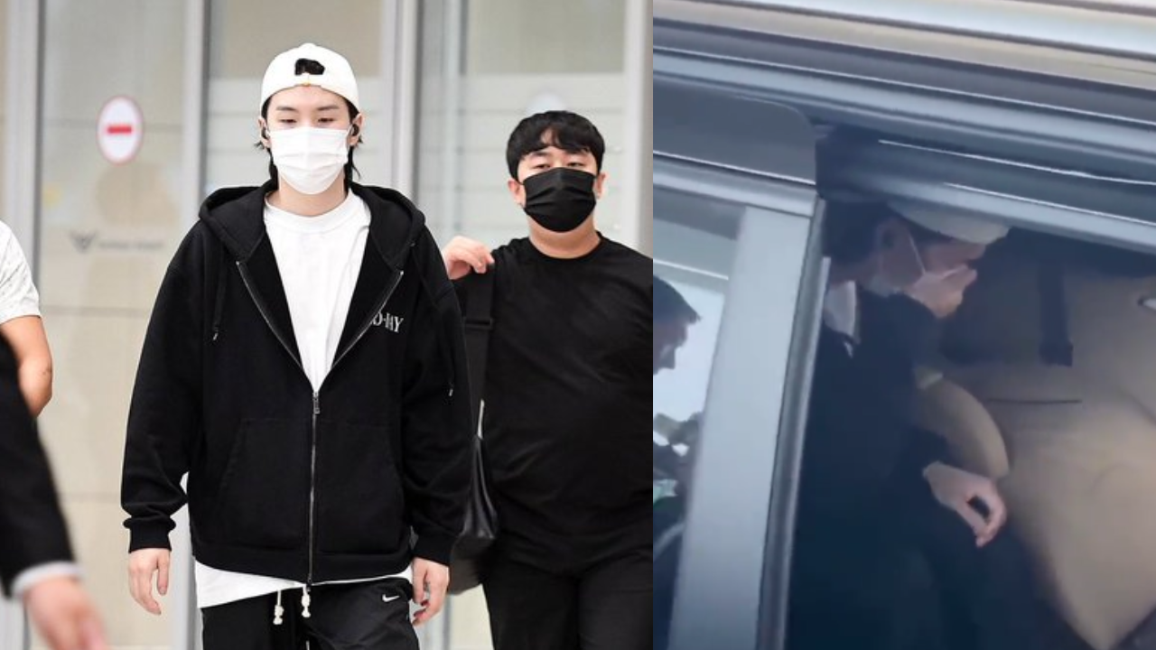 방탄소년단의 슈가가 랩스타들이 공항에서 걷잡을 수 없는 기침을 하자 아미들을 걱정시켰다.