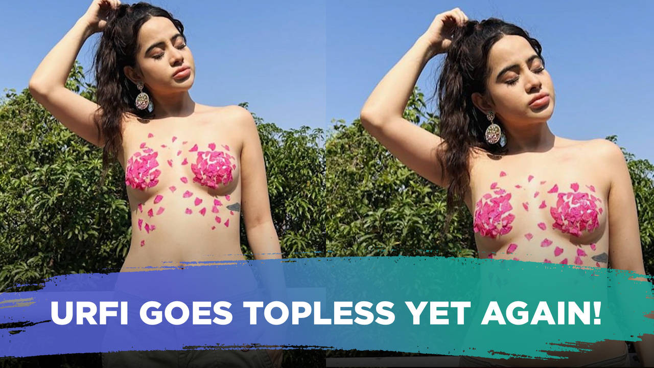 Urfi Javed Goes Topless Yet Again Covers Her Upper Body With Only