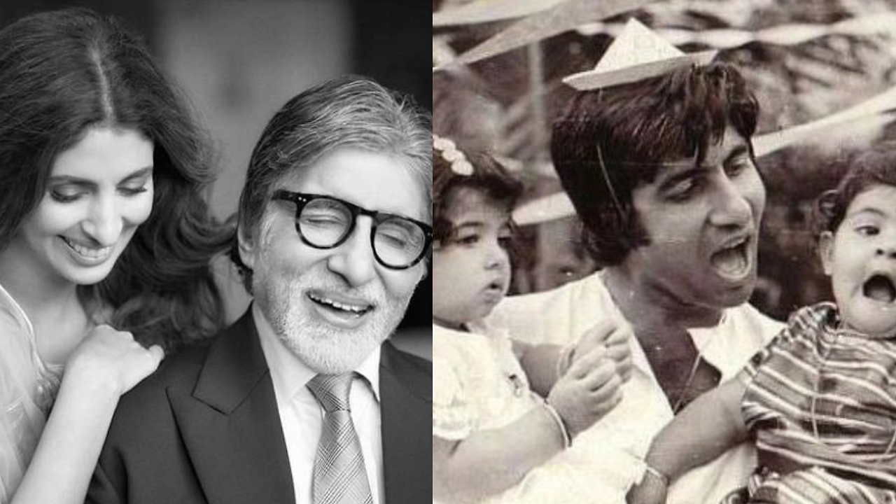 Amitabh Bachchan Poses With Baby Twinkle Khanna, Shweta In Major ...