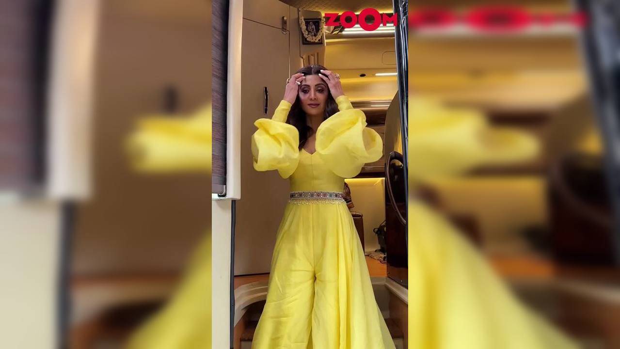 Shilpa Shetty Looks Gorgeous In A Yellow Dress Viral Video