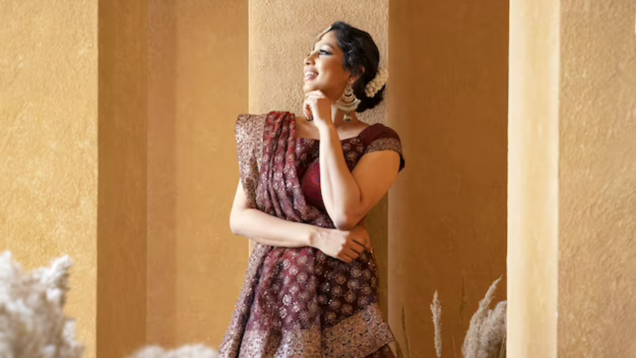 Saree Style Lehenga | Punjaban Designer Boutique-sgquangbinhtourist.com.vn