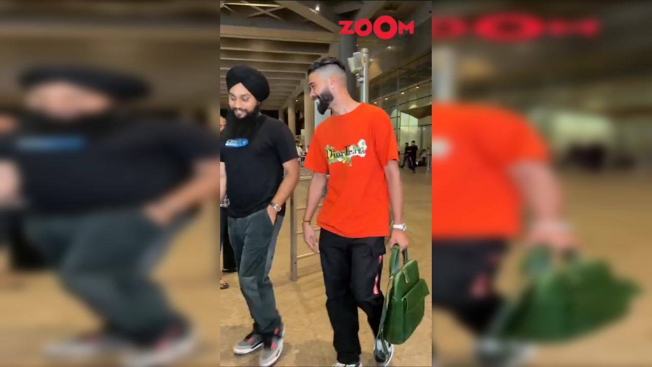 AP Dhillon Poses For Paps As He Arrives At The Airport