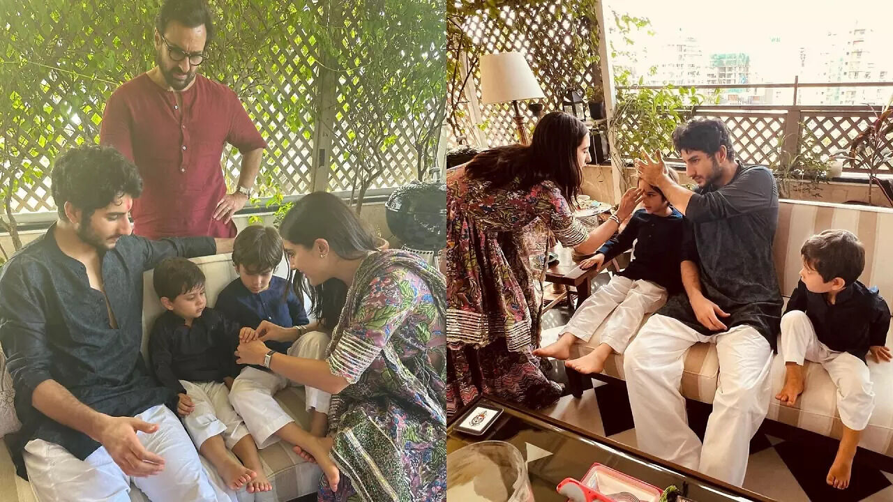Pataudi Family's Raksha Bandhan Celebration! Sara Ali Khan Ties Rakhi ...