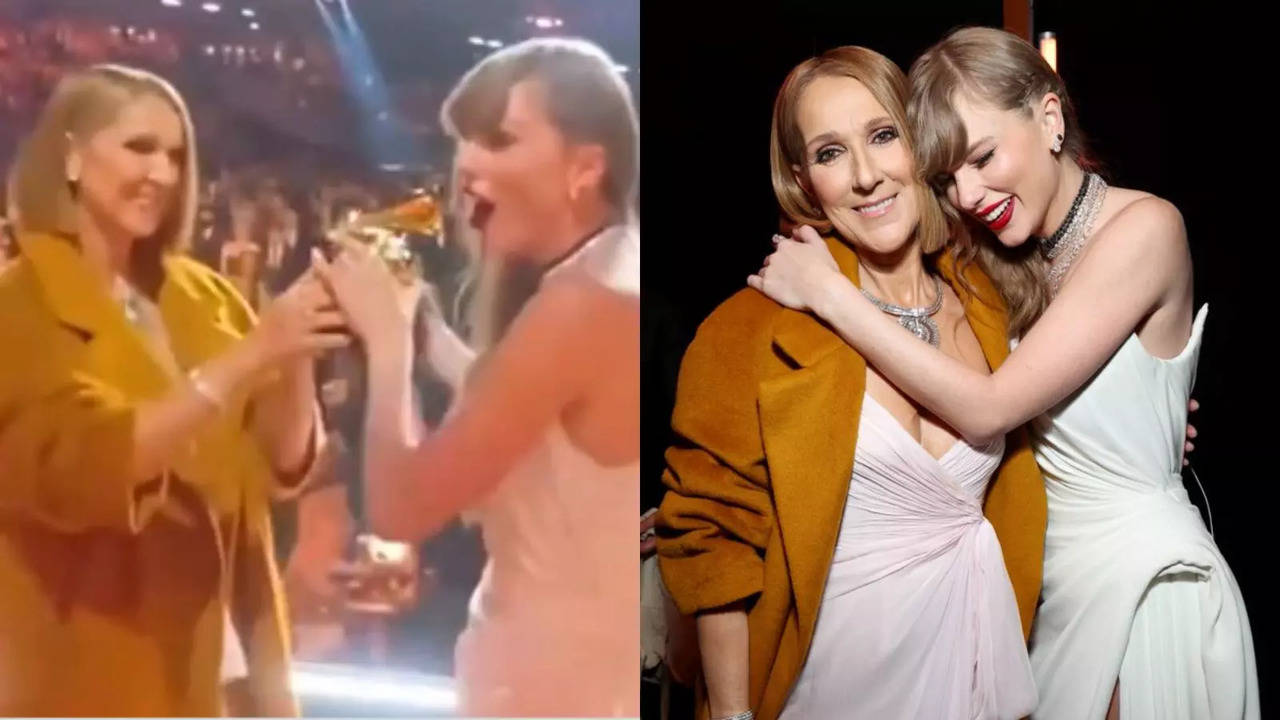 Grammys 2024 Taylor Swift Hugs Celine Dion Backstage After Ignoring