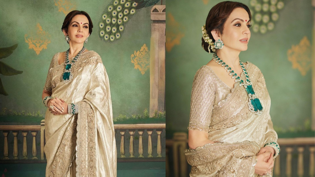 Day 3: Nita Ambani Looked Regal In A Kanchipuram Saree – ShaadiWish