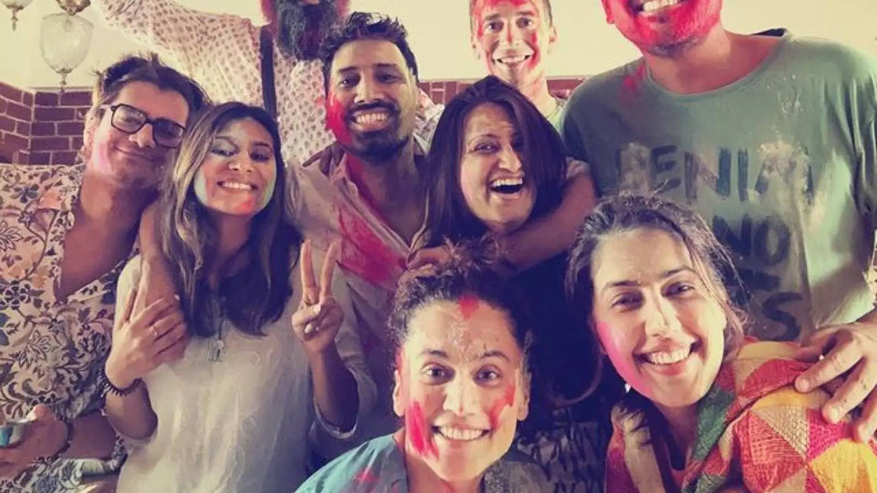 Taapsee Pannu Sports Sindoor In FIRST Picture From Holi Celebrations Post Wedding With Mathia Boe