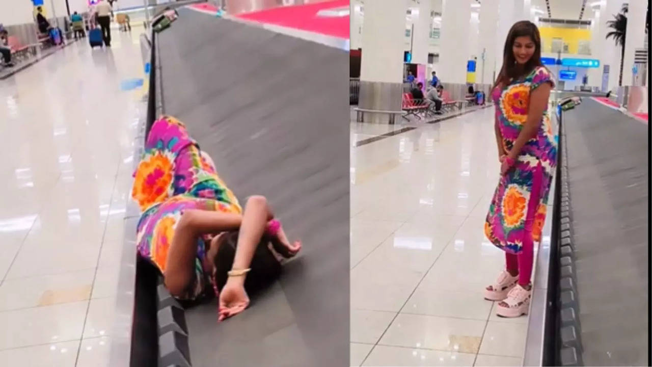 Arrest Her: Netizens React To Viral Video Of Woman Laying On Airport Conveyer Belt, WATCH