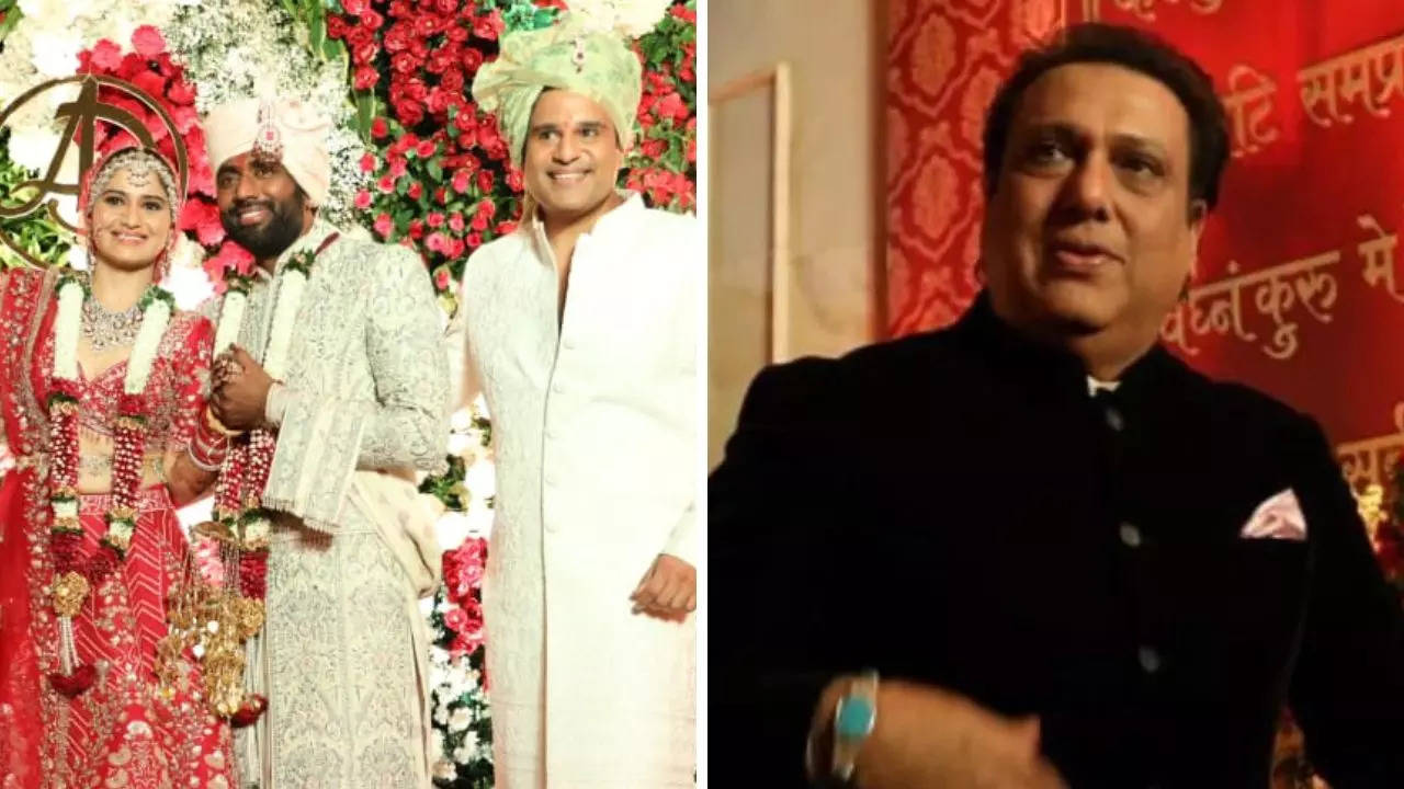 Govinda Attends Aarti Singh Wedding