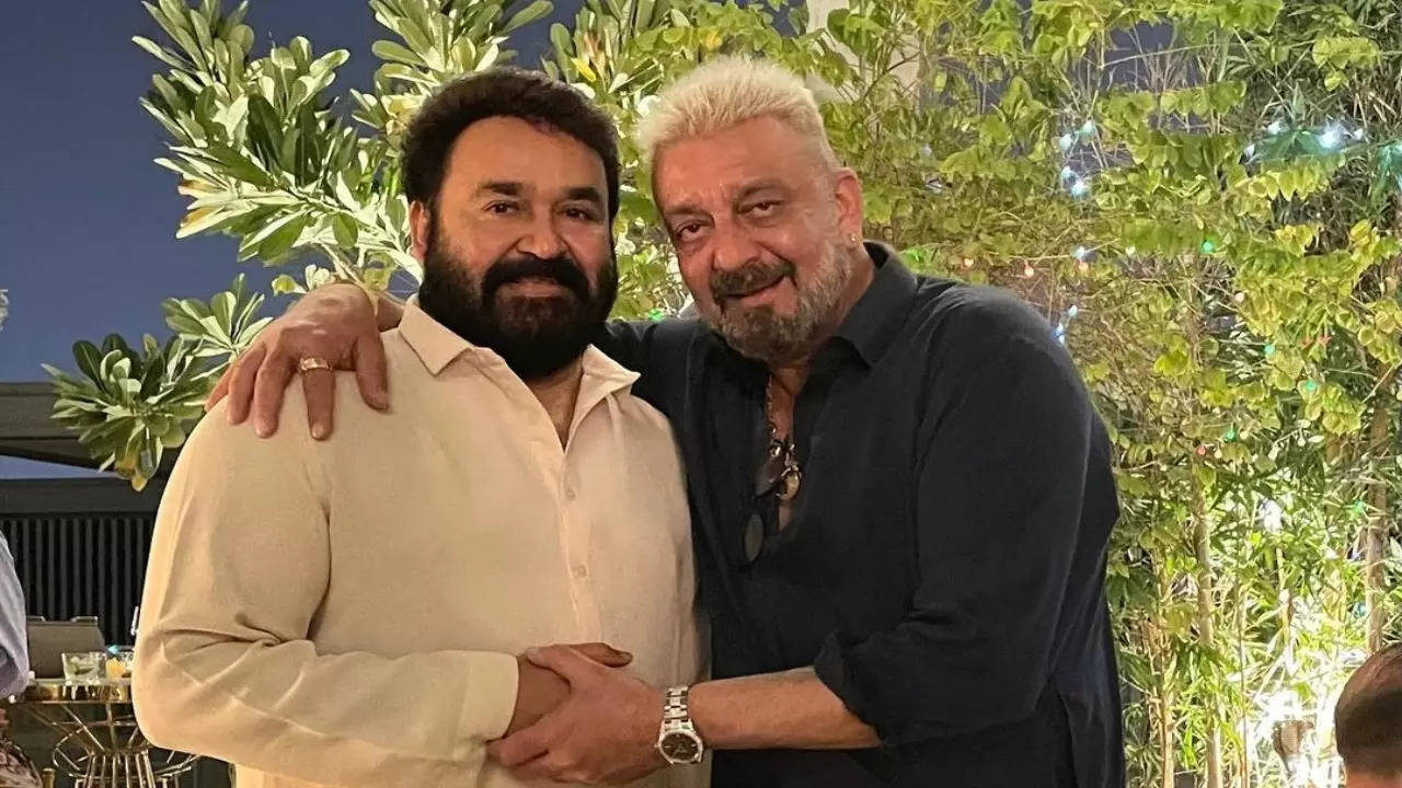 Mohanlal: Inside photos from Sanjay Dutt and Mohanlal's Diwali party in ...